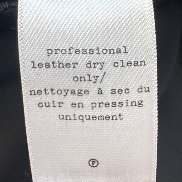 rag & bone Women's Wool Slacks Wide Leg Leather Trim Pockets Size 6 Designer - Picture 10 of 10